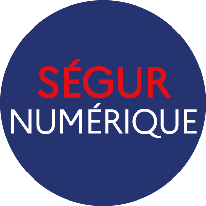 Logo Ségur numérique quadri rouge bleu et blanc