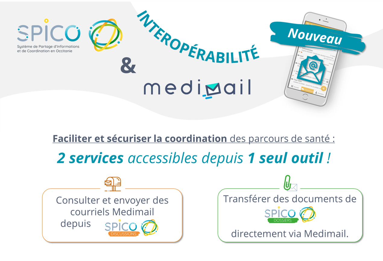 L'interopérabilité entre SPICO et Medimail est disponible !