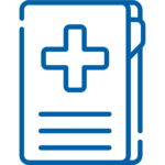 Pictogramme bleu foncé annuaire médical