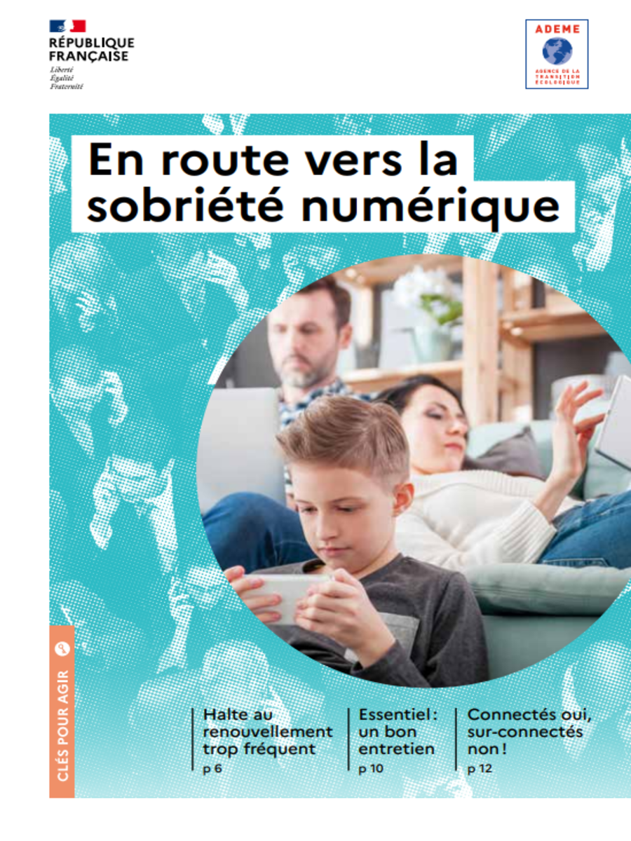 Page de garde du guide e route vers la sobriété numérique