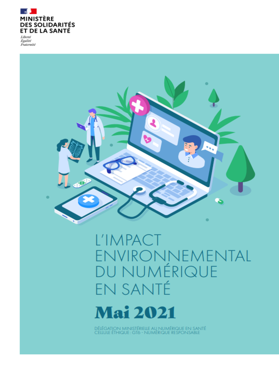 Page de garde de l'impact environnemental du numérique en santé