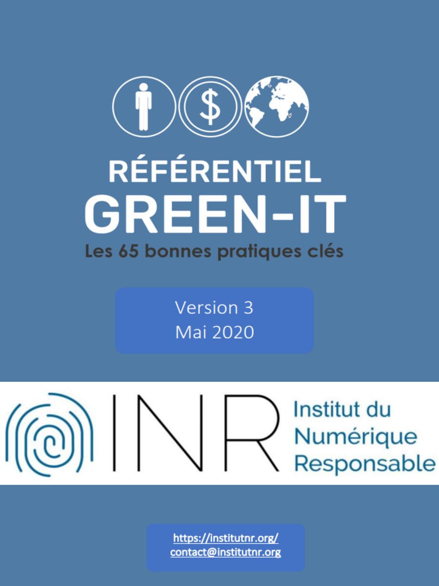 Page de garde du référentiel Green-IT, les 65 bonnes pratiques