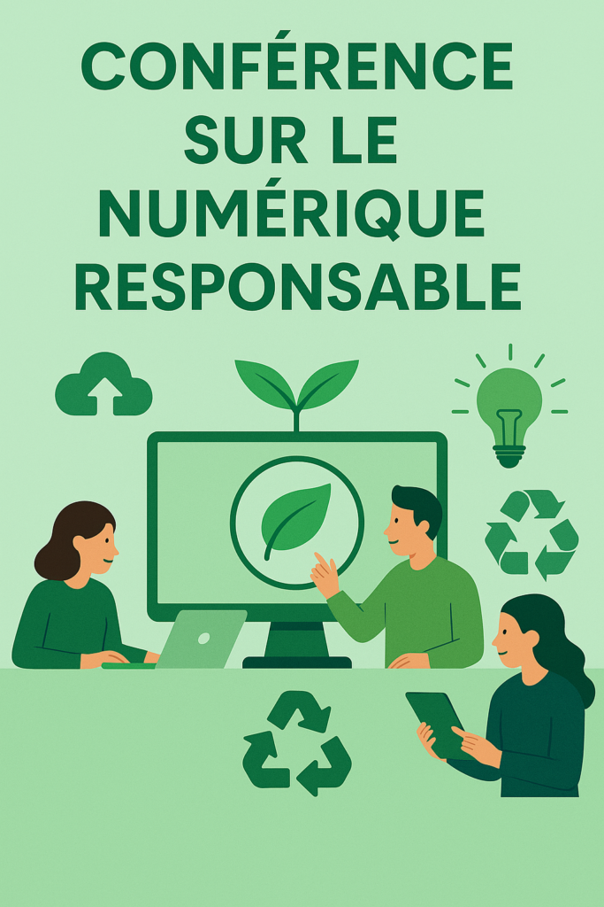 affiche représentant une affiche sur le numérique responsable, verte