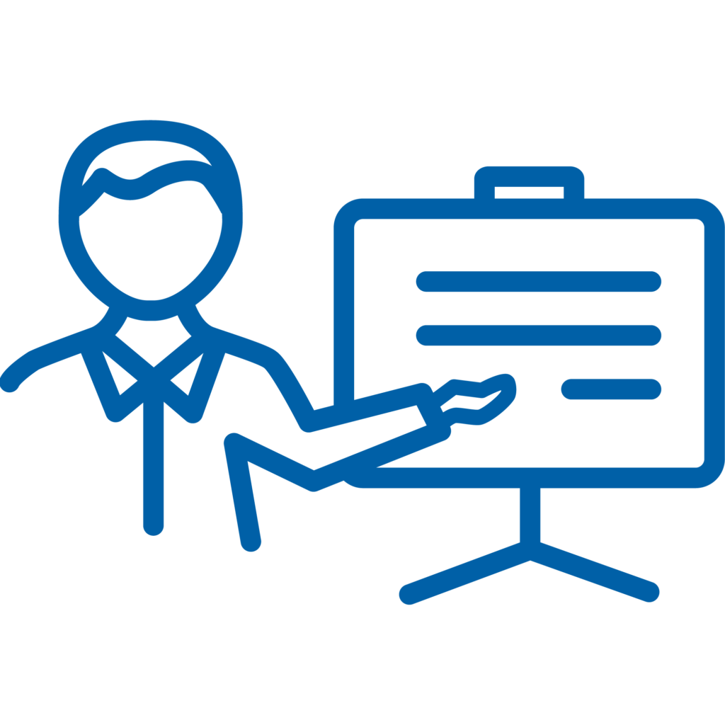 picto formation bleu foncé