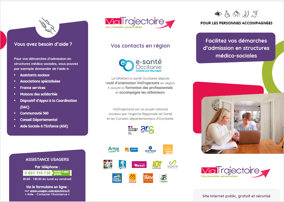 Plaquette de présentation du Dossier Unique d'Admission (DUA) permettant à une personne en situation de handicap ou à son aidant de faire une demande auprès des établissements.