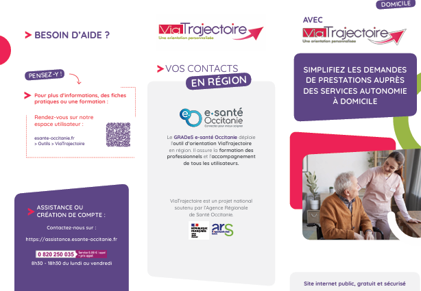 Avantage de VT domicile : rapidité, visbiilité et sécurité comment marche la demande d'intervention: répartition des étapes entre le demandeur et le receveur. le demandeur se connecte à ViaTrajectoire, initie un dossier, consulte l'annuaire de l'offre de soins et envoi le dossier à une ou plusieurs structures. Le receveur quant à lui, reçoit la demande et y répond. S'il y a besoin de plus d'informations ou d'aide, il faut contacter l'assistance viatrajectoire ou se rendre sur l'espace utilisateur.