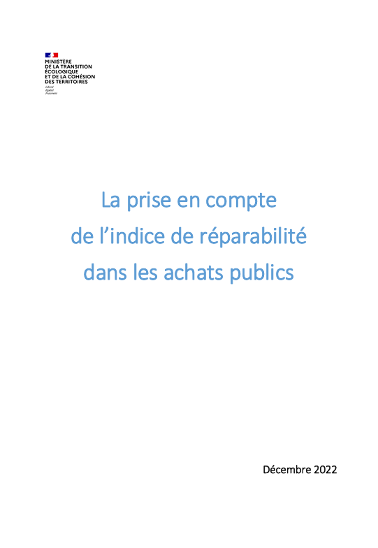 Numérique responsable - Couverture du guide sur l'indice de réparabilité