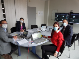 Lundi 11 janvier, 4ème réunion du collectif médico-social  en visioconférence. A gauche, Julien de Joybert, chargé de programme ESMS Numérique ARS 