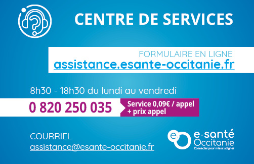 Contacts du centre de services e-santé Occitanie